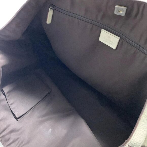 GUCCI GG Pattern, Abbey Beige Dark Brown Cream Jacquard Leather 344-041925 - Picture 8 of 9